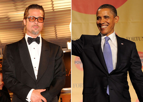 President Barack Obama and Brad Pitt are said to be 9th cousins.