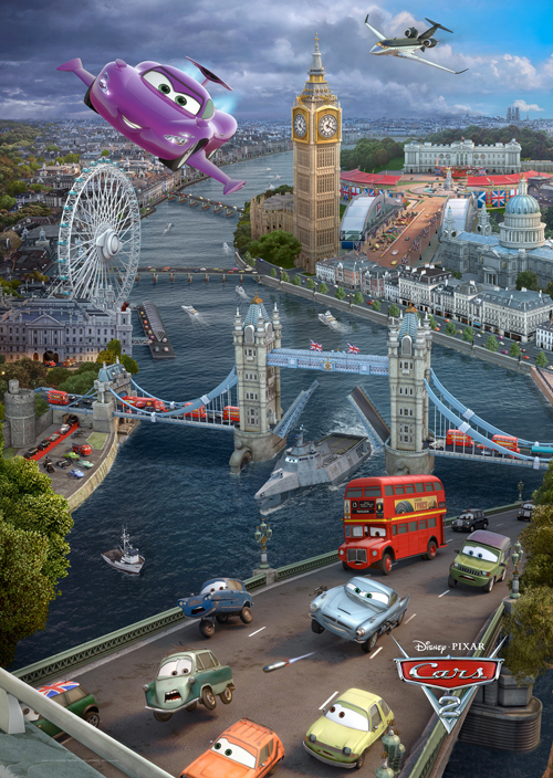Những chiếc xe hơi trên đường phố London.