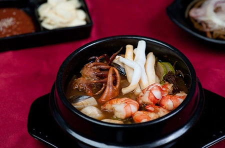 Canh tương hải sản. Canh tương hải sản.