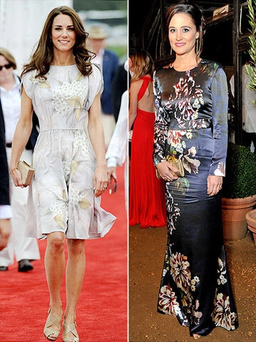 In between solid style turns, the royal, in a chinoiserie-print Jenny Packham dress, and party planner stop to smell the flowers with garden-motif frocks in soft, watercolor hues. In between solid style turns, the royal, in a chinoiserie-print Jenny Packham dress, and party planner stop to smell the flowers with garden-motif frocks in soft, watercolor hues.
