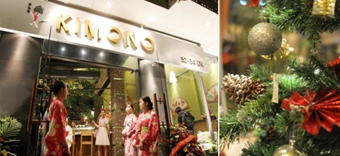 Không khí Giáng sinh ấm áp tại nhà hàng Kimono.