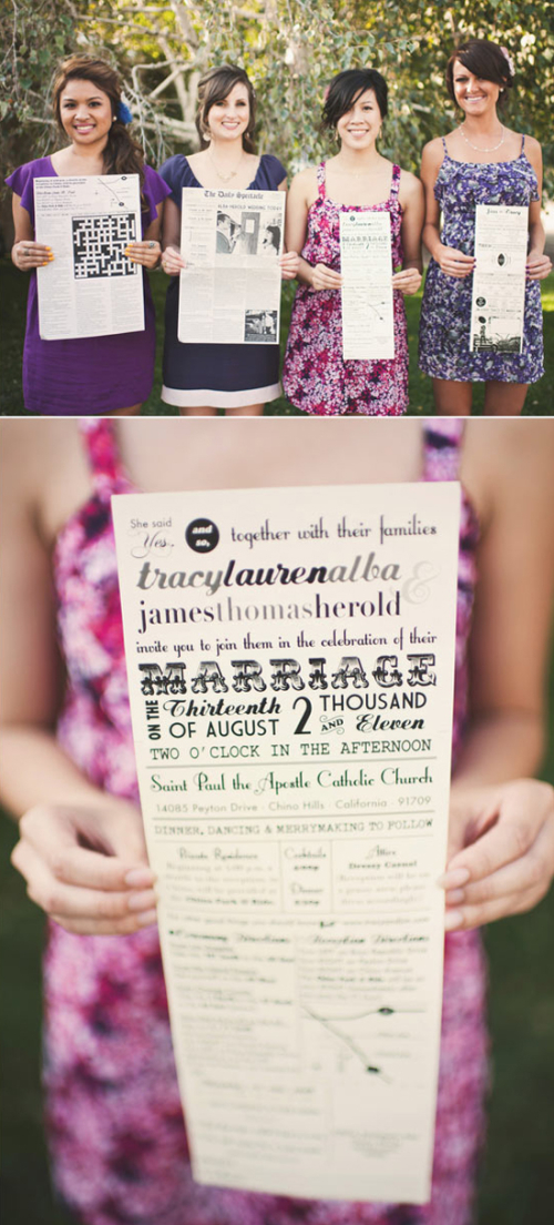 Toàn bộ đám cưới được trang trí bằng nhiều mảnh báo cũ để toát lên phong cách vintage. Toàn bộ đám cưới được trang trí bằng nhiều mảnh báo cũ để toát lên phong cách vintage.