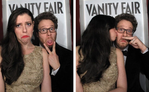 Lauren Miller and Seth Rogen. Lauren Miller and Seth Rogen.