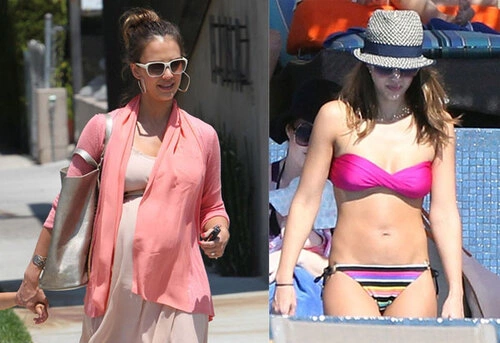 Jessica Alba trước ngày sinh một tuần và 4 tháng sau khi sinh con. Jessica Alba trước ngày sinh một tuần và 4 tháng sau khi sinh con.