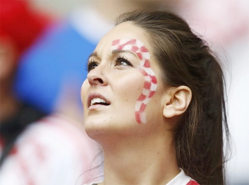 Hai fan nữ của Croatia. Hai fan nữ của Croatia.