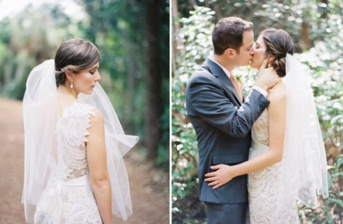 Tóc búi kết hợp cùng khăn voan cũng là một lựa chọn thú vị. Tóc búi kết hợp cùng khăn voan cũng là một lựa chọn thú vị.