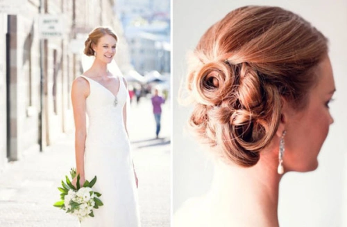 Nên kết hợp với các loại trang sức dạng mảnh để khoe được vòng cổ và bờ vai cô dâu. Nên kết hợp với các loại trang sức dạng mảnh để khoe được vòng cổ và bờ vai cô dâu.