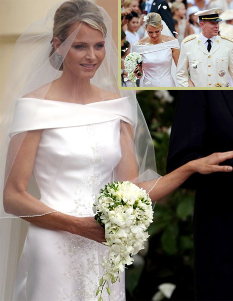 Công nương Charlene Wittstock, một cựu vận động viên bơi lội Nam Phi đã kết hôn với Hoàng tử Albert II của Monaco vào tháng 7/2011. Bó hoa cưới của Công nương xinh đẹp được thiết kế bởi nhà thiết kế nổi tiếng Giorgio Armani với ý tưởng ton sur ton cùng váy cưới của cô. Bó hoa là sự kết hợp tinh tế giữa hoa lan, huệ tây, lan chuông. Công nương Charlene Wittstock, một cựu vận động viên bơi lội Nam Phi đã kết hôn với Hoàng tử Albert II của Monaco vào tháng 7/2011. Bó hoa cưới của Công nương xinh đẹp được thiết kế bởi nhà thiết kế nổi tiếng Giorgio Armani với ý tưởng ton sur ton cùng váy cưới của cô. Bó hoa là sự kết hợp tinh tế giữa hoa lan, huệ tây, lan chuông.