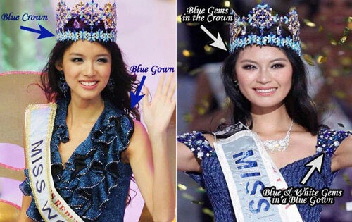 Vu Văn Hà cũng đăng quang khi ở sân nhà như Trương Tử Lâm năm 2007. Hai người cùng "cố ý" diện váy xanh để phù hợp với vương miện xanh. Vu Văn Hà cũng đăng quang khi ở sân nhà như Trương Tử Lâm năm 2007. Hai người cùng "cố ý" diện váy xanh để phù hợp với vương miện xanh.