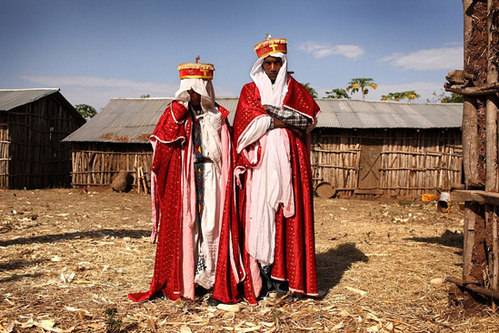 Priest Addisu Abebe, 23, and his new bride Destaye Amare, 11, are married in a traditional Ethiopian Orthodox wedding in the rural areas outside the city of Gondar, Ethiopia Priest Addisu Abebe, 23, and his new bride Destaye Amare, 11, are married in a traditional Ethiopian Orthodox wedding in the rural areas outside the city of Gondar, Ethiopia