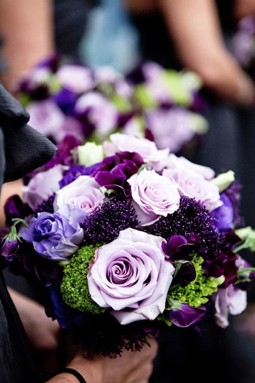Bó hoa tông màu đổ ombre mang sắc tím là lựa chọn cổ điển. Bó hoa tông màu đổ ombre mang sắc tím là lựa chọn cổ điển.