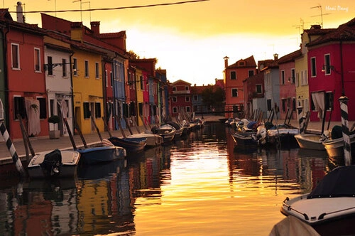 Hoàng hôn Burano. Hoàng hôn Burano.