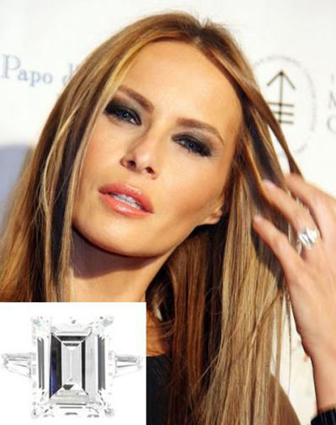 Melania Knauss và chiếc nhẫn đính hôn 3 triệu USD (tương đương hơn 61 tỷ đồng). Melania Knauss và chiếc nhẫn đính hôn 3 triệu USD (tương đương hơn 61 tỷ đồng).