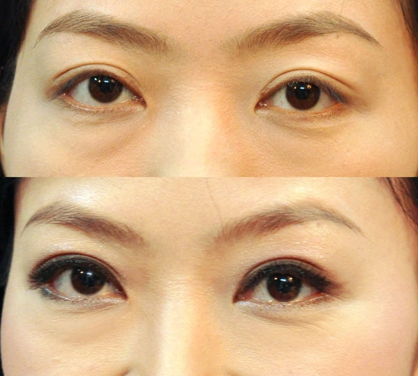 Mắt cô dâu Thùy Dương ko được tròn , 2 đầu mắt hơi chéo , chú ý vẽ viền mắt dày và tròn ở phần chéo giúp cung mắt được tròn . Mắt cô dâu Thùy Dương ko được tròn , 2 đầu mắt hơi chéo , chú ý vẽ viền mắt dày và tròn ở phần chéo giúp cung mắt được tròn .