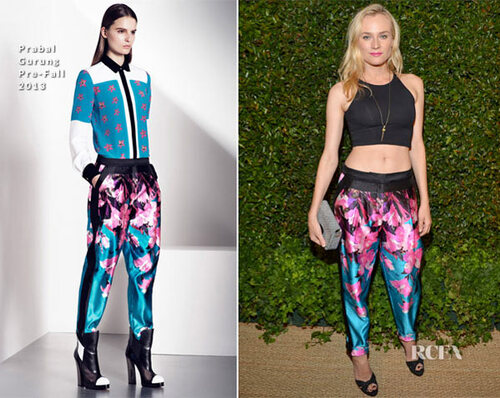 Diane Kruger In Prabal Gurung Vogue and MAC Cosmetics Dinner Party. Diane Kruger In Prabal Gurung Vogue and MAC Cosmetics Dinner Party.