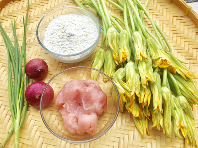 Bông bí nhồi cá chiên giòn dân dã, đồng nội - 1