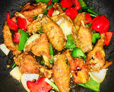 Cánh gà chiên sa tế tỏi - 4