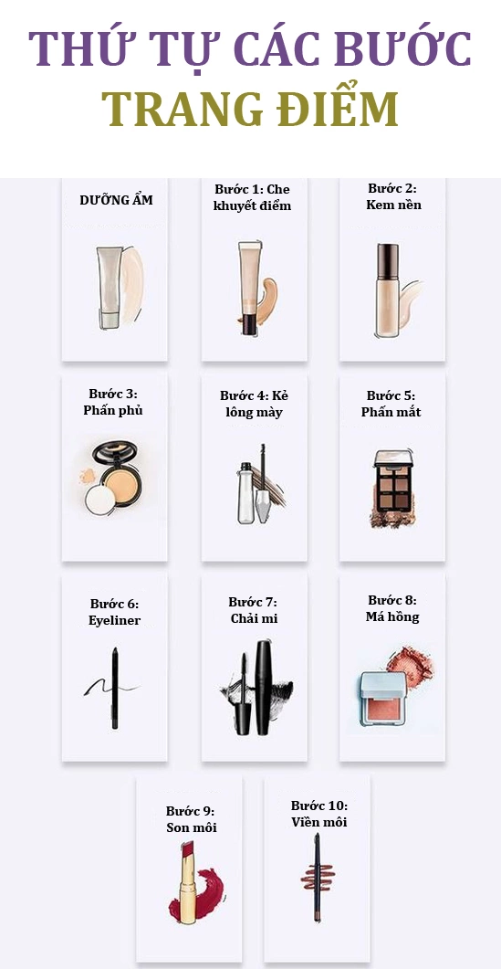 Bước trang điểm cơ bản