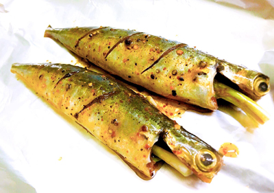 Cá nục nướng măng - 2