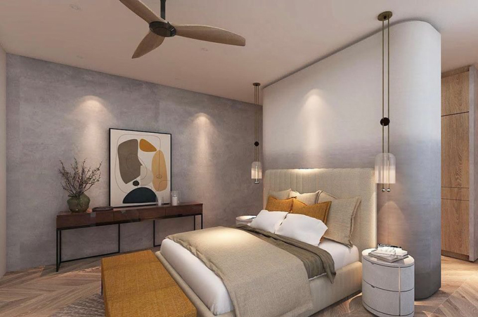 Dino cho biết anh rất thích cách bố trí giường trong resort, khách sạn vì có nhiều lối đi xung quanh và mong muốn có được điều này trong phòng ngủ của mình. Anh dự định chọn giường vuông từ 1,8 - 2 m cho căn phòng.
