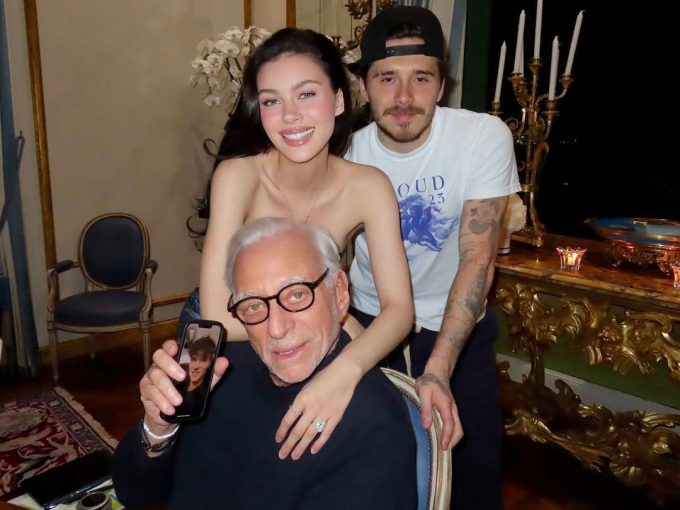 Brooklyn đăng ảnh chúc mừng sinh nhật bố vợ sau gần hai tháng phớt lờ bố mình. Ảnh: Instagram Brooklyn Beckham