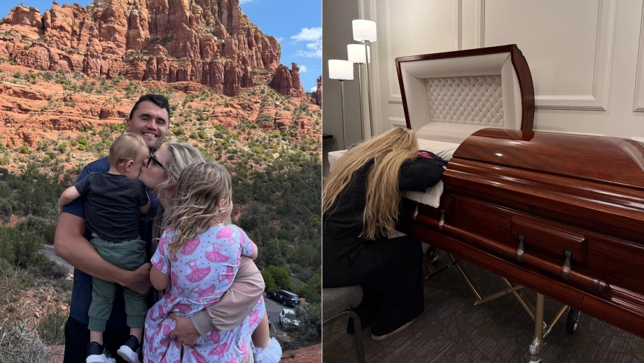 Vợ Charlie Kirk nghẹn ngào bên linh cữu chồng - Ngôi sao