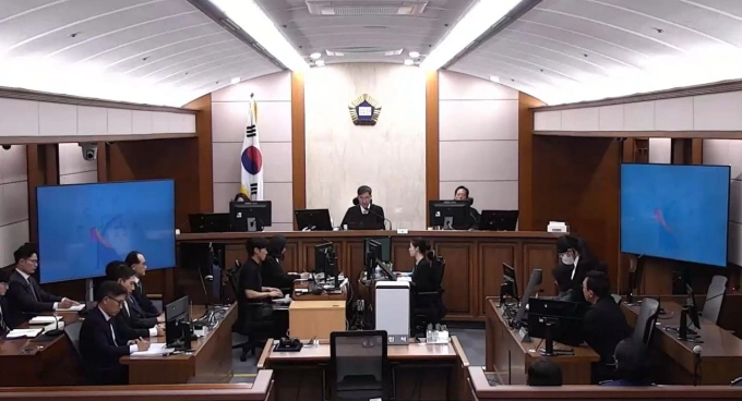 Phiên tòa xét xử bà Kim Keon-hee hôm 28/4. Ảnh: Yonhap