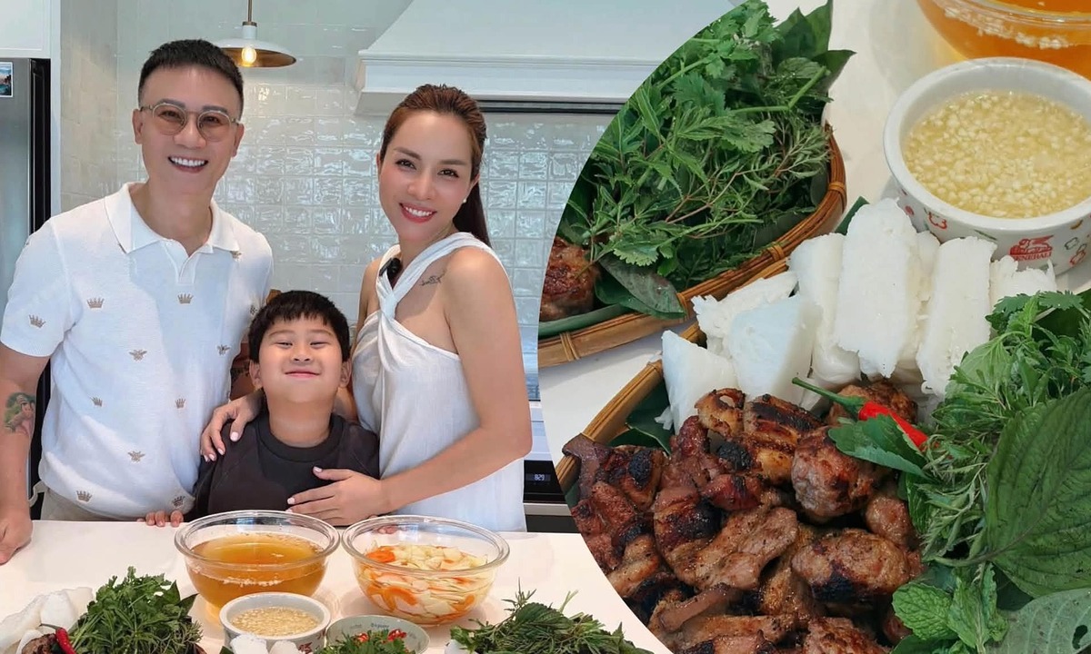Món bún chả được cả nhà 'khen lấy khen để' của vợ Hoàng Bách