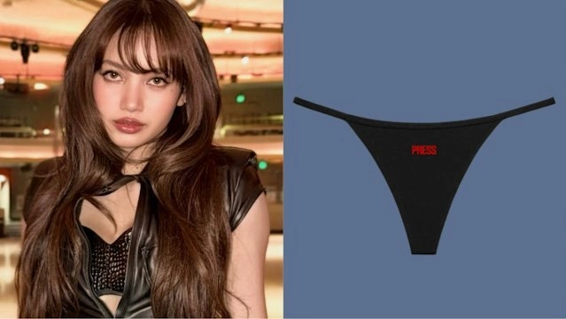 BLACKPINKのリサと、ソロ新作に合わせて発売された黒い「Press Play Thong」